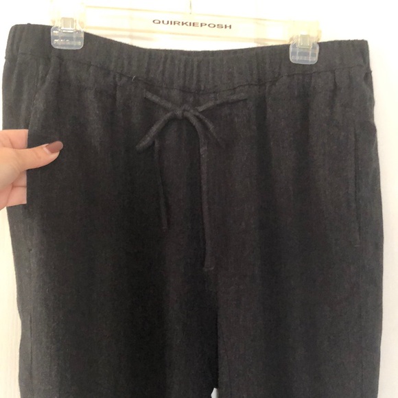 Zara Paperbag Joggers with pockets, Lg. drawstring waist elastic cuffs NWT 10/10 - Picture 7 of 9